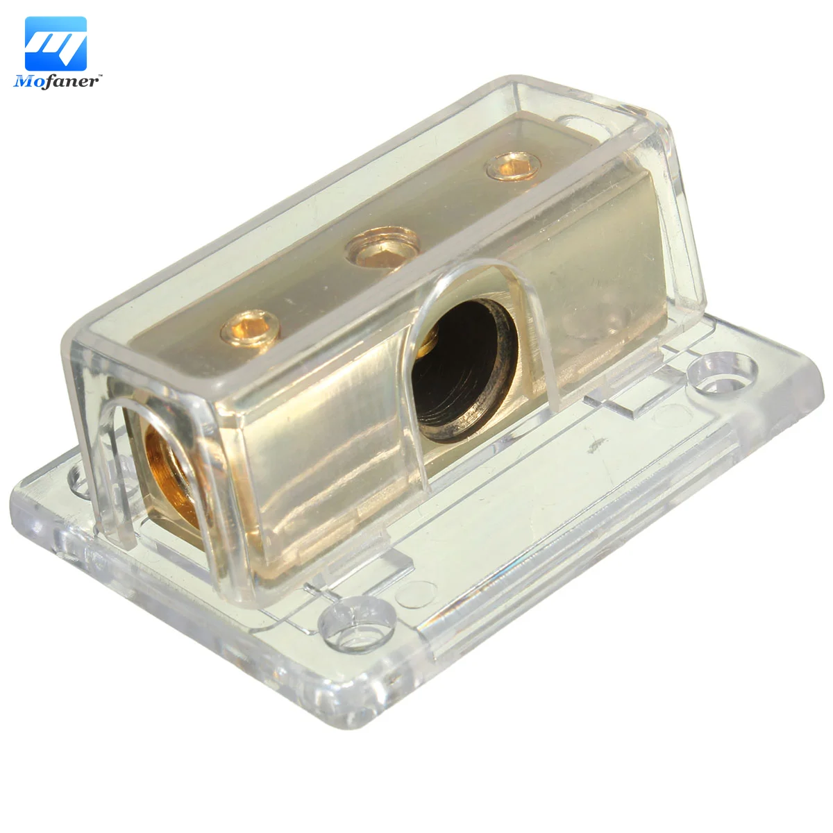 

New 2-Way Car Audio Stereo Amp Power/Ground Cable Splitter Distribution Block 1/0ga