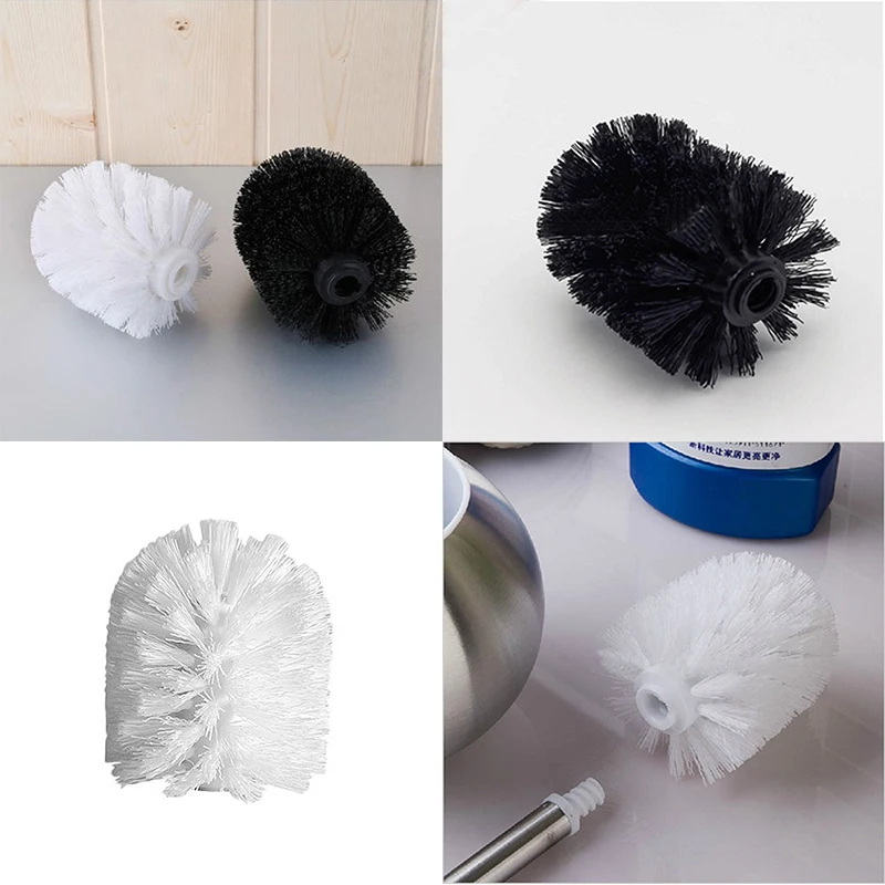 1pcs Black White Toilet Brush Head Holder Replacement Universal Cleaning Brush Head for Bathroom WC Toilet Clean Accessories