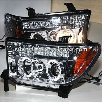 Для TOYOTA Tundra светодиодный ные фары ангельские глазки 2007 2013 год хром SN|chrome pics|light ash