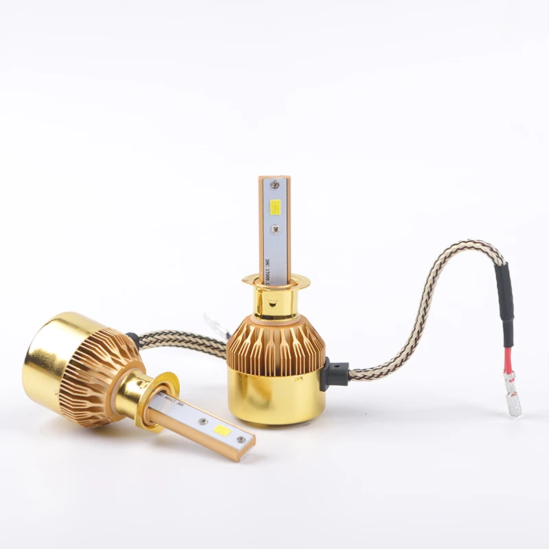 

LDDCZENGHUITEC H4 H7 H11 H1 H13 H3 9004 9005 9006 9007 Gold Car Headlights Bulb Head Lamp Fog Light ultra bright for audi/BMW