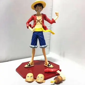 

22CM Japan Anime ONE PIECE Portrait.Of.Pirates MUGIWARA Luffy replacable parts accessories High quality PVC Collectible model
