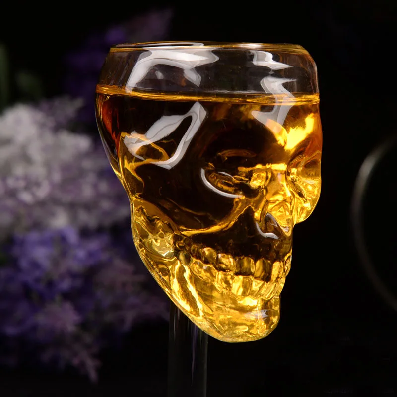 Прозрачный череп стеклянный бокал чашка голова Водка Виски вино пиво чашки Посуда для напитков домашний Подарок Artware чашки творческие вечерние для питья