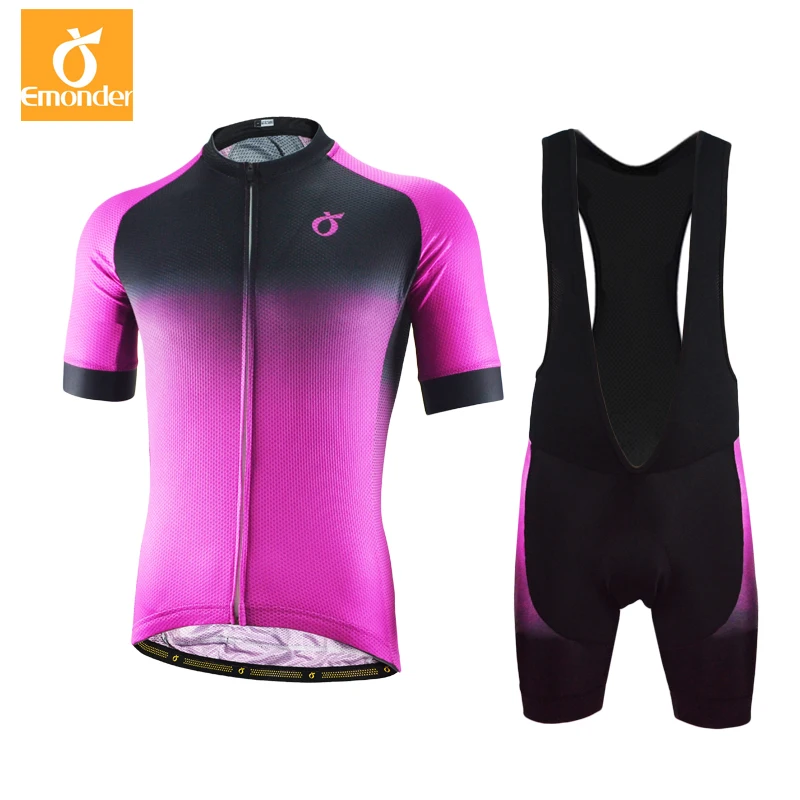 

EMONDER Cycling Jersey Set 2019 Mens Tour De France Bicycle Jersey Pro Team Training Cycling Clothing Maillot Ciclismo purple