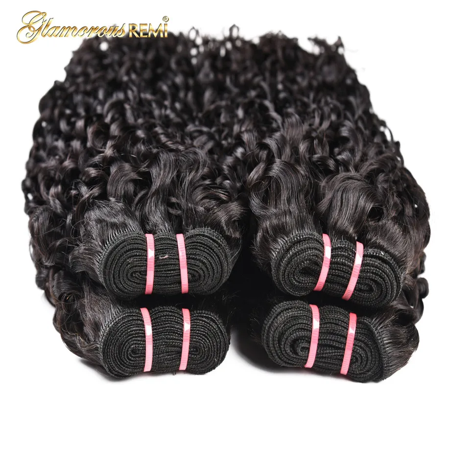 Glamorousremi Indian water wave Bundles 100% Human Remy Hair Extension Natural Black Color 8-26 inch 1/3/4 PCS Free Shipping Glamorousremi Indian water wave Bundles 100% Human Remy Hair Extension Natural Black Color 8-26 inch 1/3/4 PCS Free Shipping