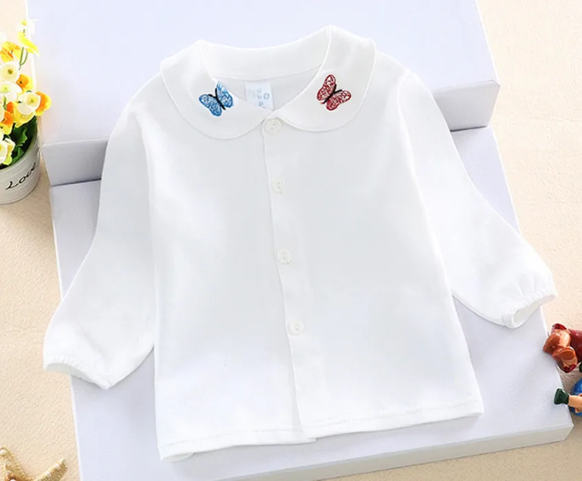 Новая весенне-осенняя хлопковая одежда для маленьких девочек куртка для малышей 0-1-2 лет рубашка для девочек детская одежда детские топы, блузки, подарки