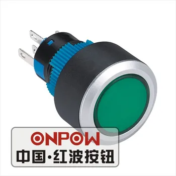 

ONPOW 22mm Momentary 1NO1NC LED illuminated Plastic push button switch (LAS1-AWY-11/G/12V) CE, UL, ROHS