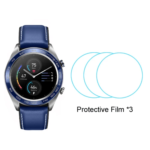 Huawei Honor Watch Magic умные часы NFC gps 5ATM водонепроницаемый трекер сердечного ритма трекер сна работа 7 дней напоминание о сообщениях - Цвет: Blue add 3 pcs film