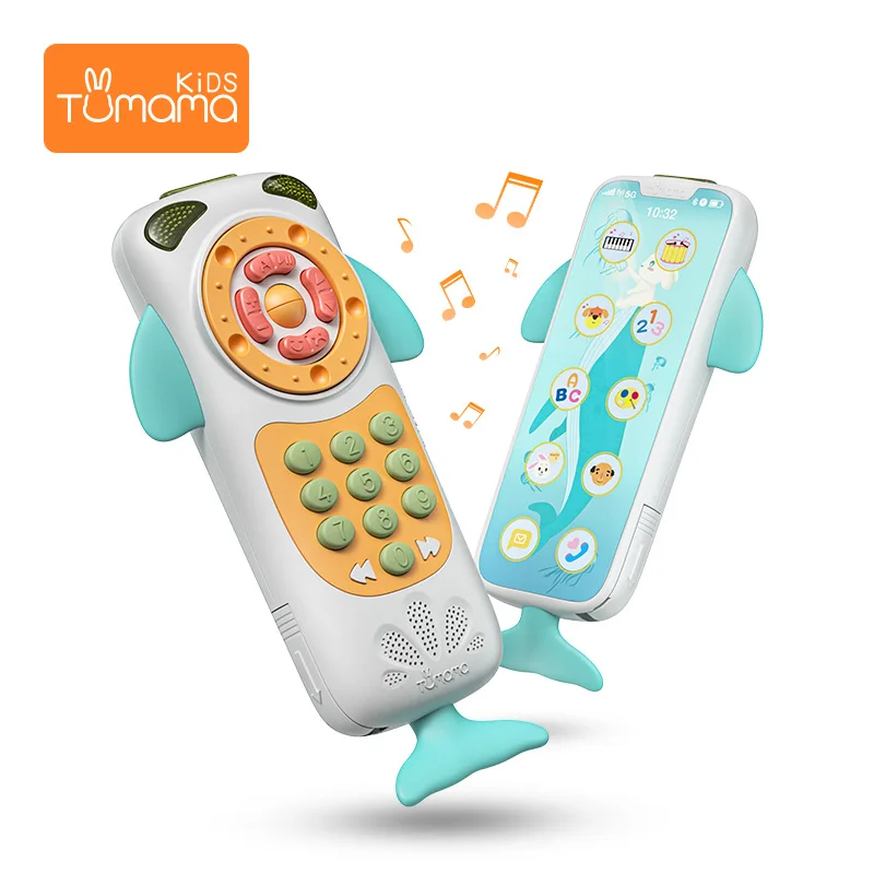 Tumama, мобильный телефон Babby, музыкальный сенсорный экран, мобильный телефон, игрушки для новорожденных, Кит, развивающие игрушки для малышей, Детские музыкальные погремушки для мобильных телефонов - Цвет: White