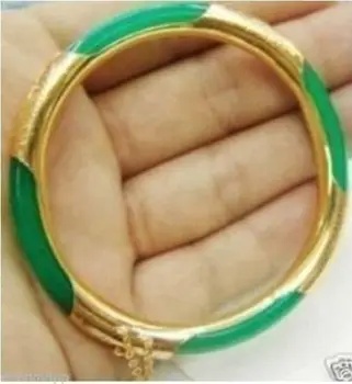

Charming Green JADE Bracelet Bangle style Fine jewe Noble 100% Natural JADE