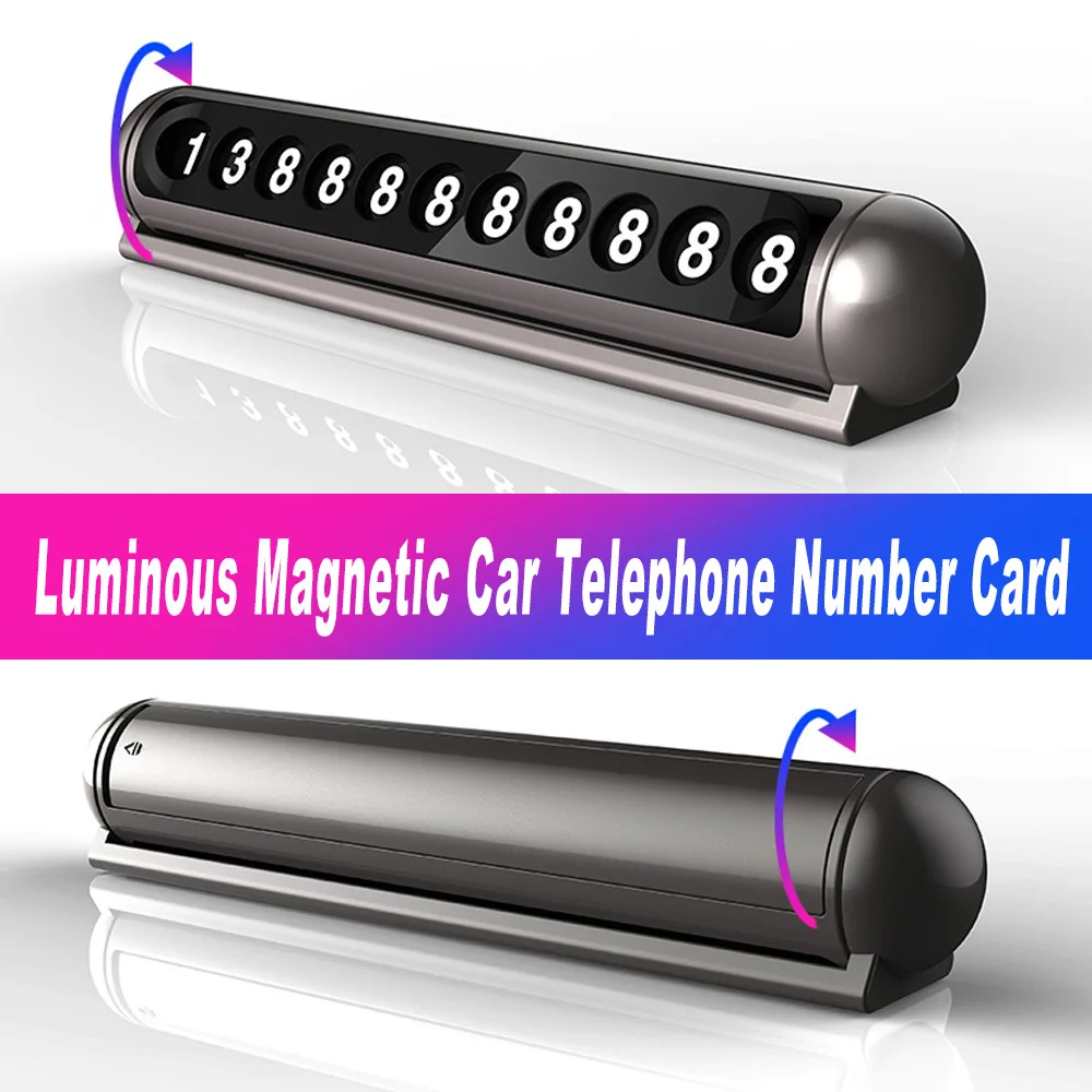 Car Parking Card Phone Number Plate Stickers Temporary Car