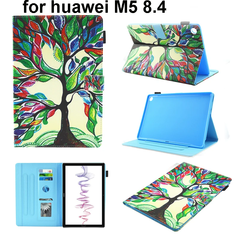 Кожаный чехол бумажник с рисунком бабочки для Huawei Mediapad M5 8 4 дюйма мягкий из ТПУ
