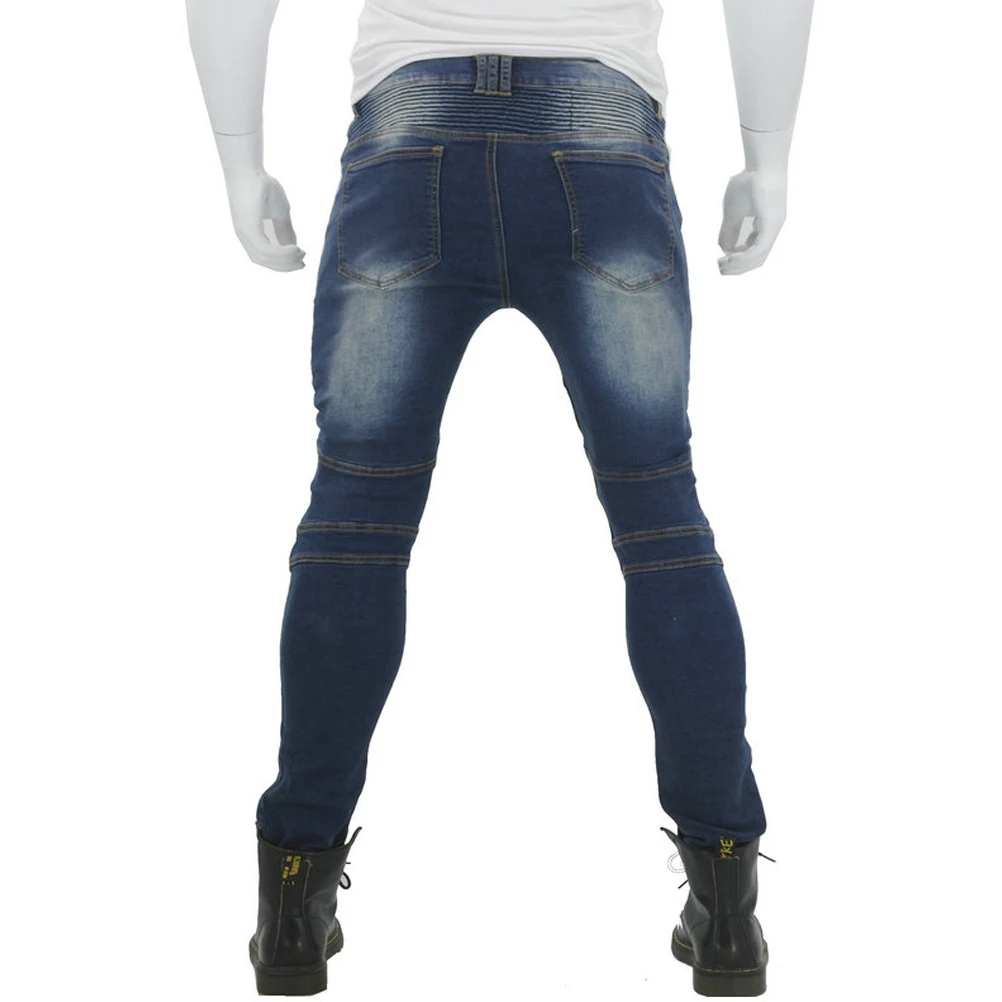Новые мужские Штаны для езды на мотоцикле мото джинсы мотокросса защитные штаны с 4 X защита для бедер колодки S-3XL