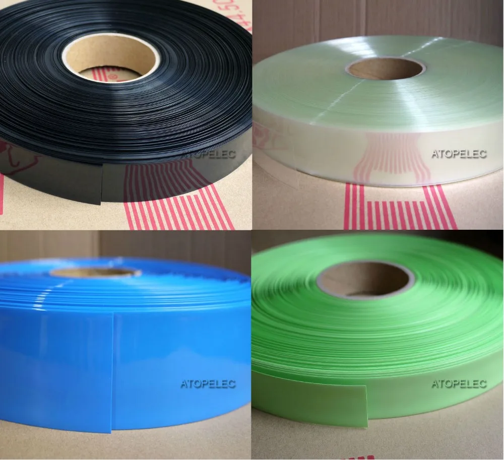 5M Wide 36MM / Diameter 22MM PVC 2:1 Heat Shrink Tubing Transparent 22650  Battery Wrap Black/Red/Yellow/Green/Blue/White/Clear|Cable Sleeves| -  AliExpress