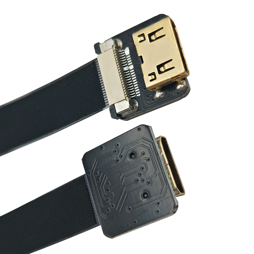 Danspeed أسود أنثى إلى أنثى f/f fpc fpv البسيطة hdmi إلى hdmi شقة كابل موصل قياسي ل جوية التصوير 20 سنتيمتر