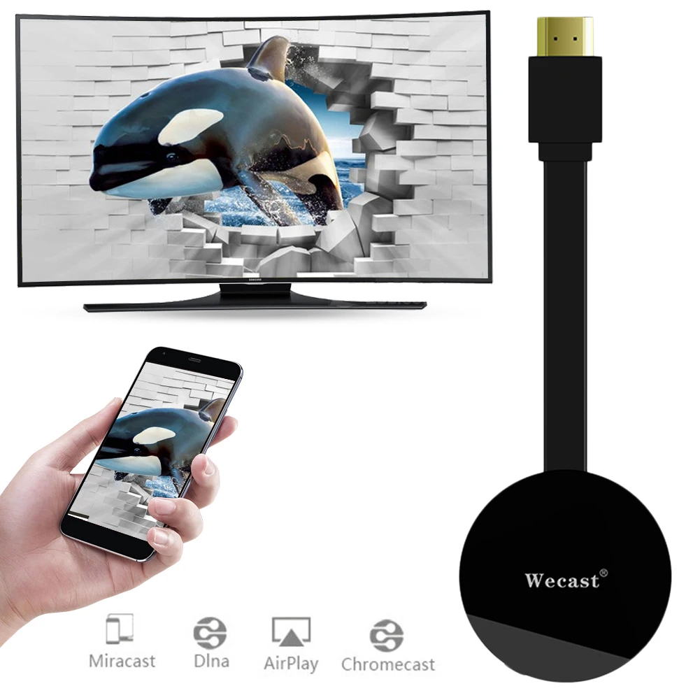 WECAST tv Stick для Netflix Youtube зеркальное отображение 1080P HDMI wifi Miracast Airplay DLNA tv Dongle для Android/Mac/iOS/Windows