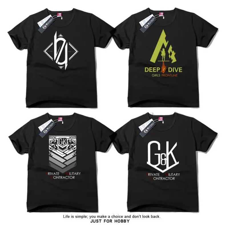 

Girls Frontline Game Surrounding Clothes T-shirt Short-sleeved Cotton Self-cultivation Japanese College Style Students Big Size