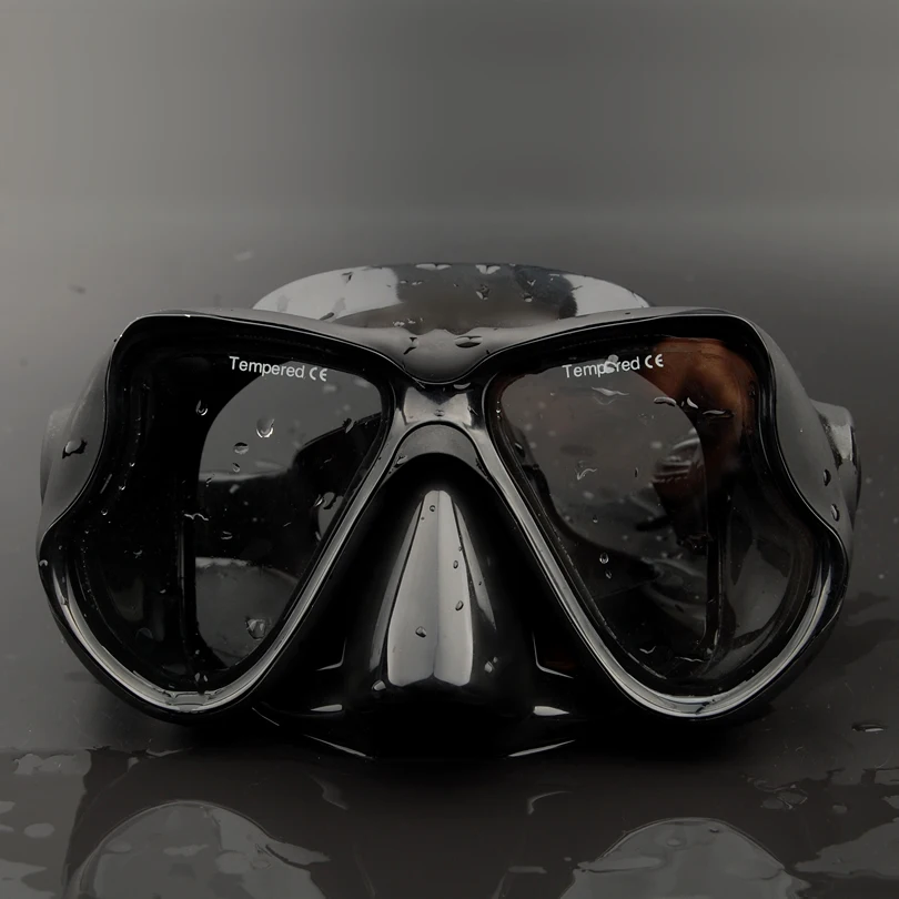 New Professional Scuba Diving Mask Snorkeling Silicone Black Diving