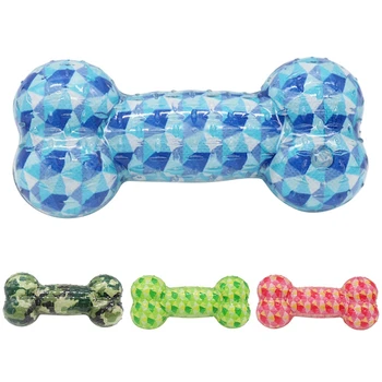 

Pet Aggressive Chewing Toy Dog Durable SqueakyTeeth Cleaning Chew Toy Donut & Bone Shape Design Molar Toy For Large Dogs