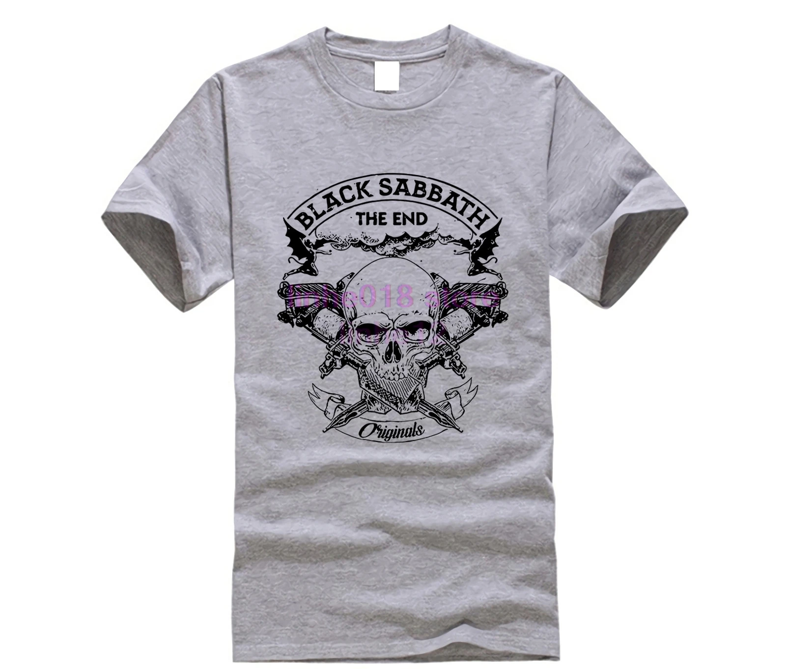 Fashion Heaven and Hell T-Shirt Men Heavy Metal Rock Band T Shirt Short Sleeve Men's Skull Clothing Concert Tees Top Drop Ship