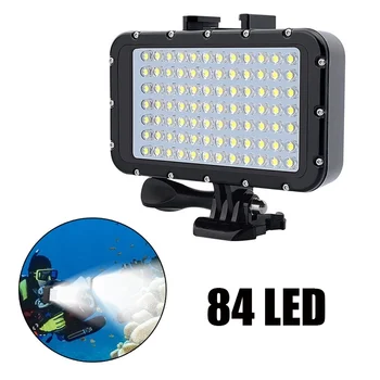 

50M Waterproof Diving LED Night Light 84 LED Video Light Photographic Lighting Diving Lamp For Gopro Hero 3/3+/4/4S/5/5S/6
