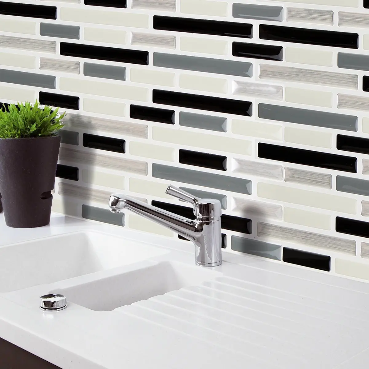 9 stili sticker decorazioni per la casa di mattoni mosaico bagno cucina foil bellezza 3d carta