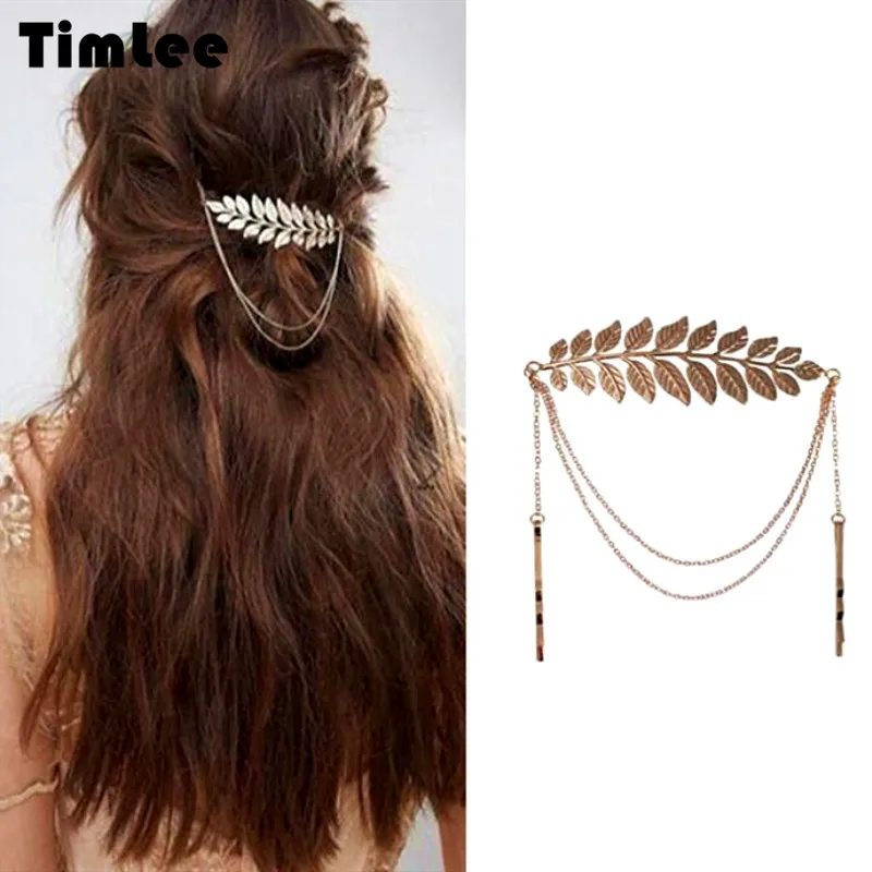 

Timlee H105 New Temperamental Delicate Design Tassel Chain Leaf Hair Clip Headwear Fashion Hair Accessories wholesale
