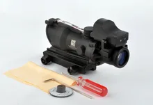New Arrival Tactical 4x32 ACOG Style Scope With Mini Red Dot For font b Hunting b
