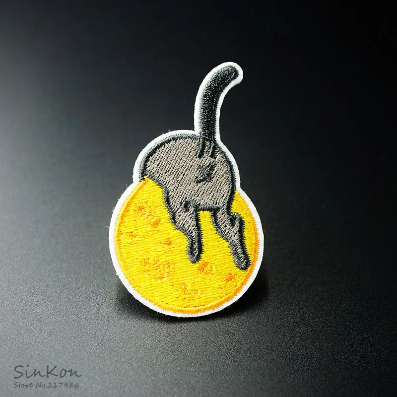

CAT Size:3.6x6.2cm DIY Patches Cloth Patch Embroidered Cute Badges Hippie Iron On Cartoon Patches For Clothes Sticker