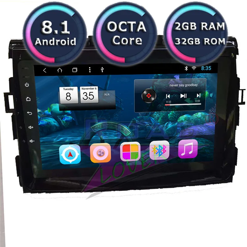 Roadlover Android 8 1 автомобильный ПК PS навигационный плеер для Toyota Previa Estima Tarago Canarado 2006