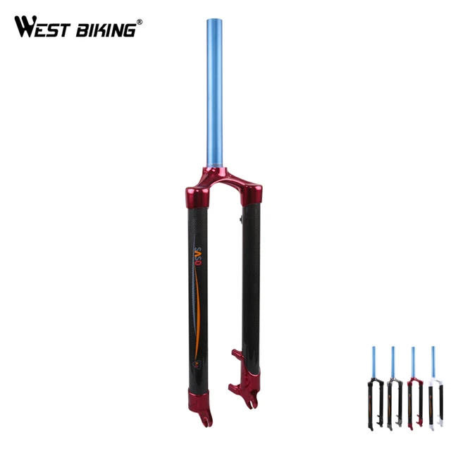 Cheap Brand Carbon Fiber Bicycle Forks Double Shoulder Design Mountain Bike Fork Bicycle Parts Road Bicycle 26-Inch Tapered Hard Fork