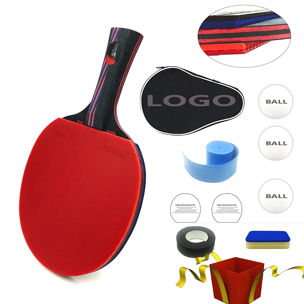 Hybrid Wood 9.8 Brand Quality Table tennis racket double face Pimples