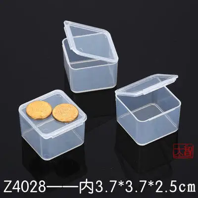 

Square parts tool box screw transparent plastic box components storage box lid