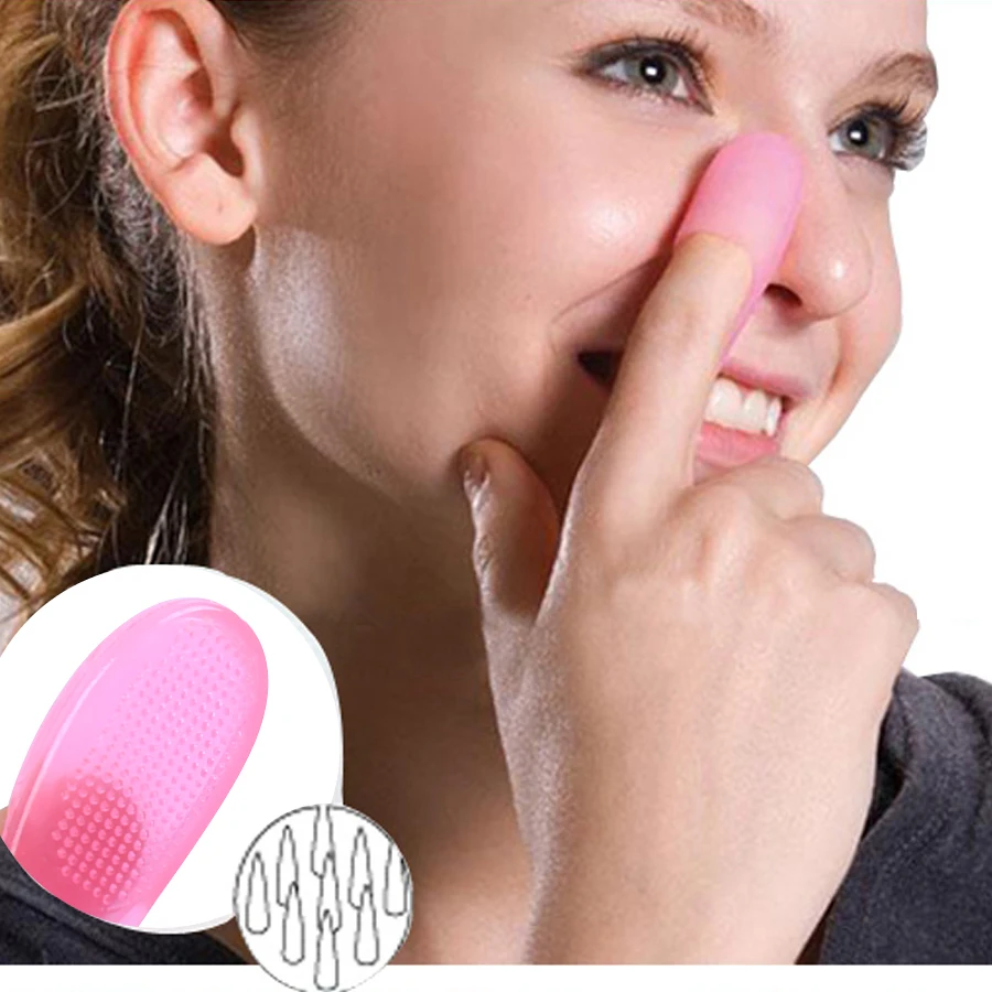 

1Pc Face Nose Blackhead Washing Remover Scrub Soft Nose Facial Black Head Cleansing Clean Brush Pore Cleaner Skin Care Tool