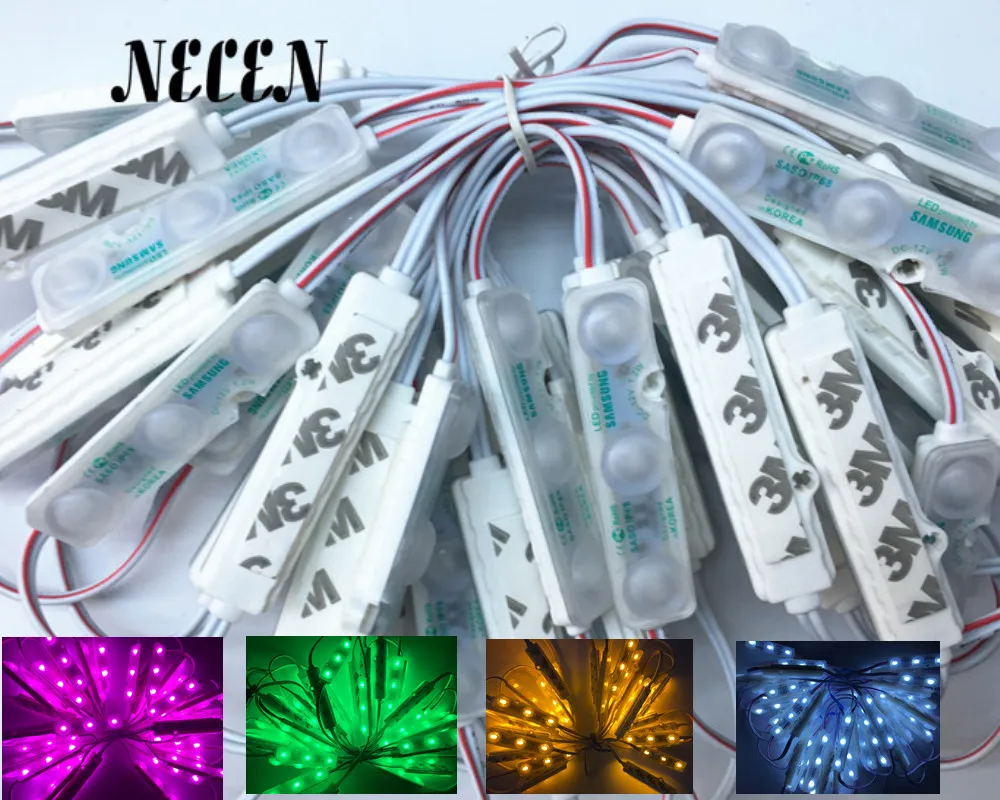 

50pcs SMD5730 3Leds Led Module Waterproof 1.2W/PC DC12V LED Module SAMSUNG chip