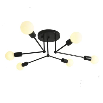 

modern LED Chandeliers hanging light With E27 edison bulb For Living Room Foyer ceiling surface mounted led chandelier fixtures