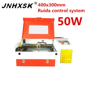 

JNHXSK TS4030 400x300 50W desktop laser engraving and cutting machine ruida control system for Acrylic wood MDF glass cnc 50W