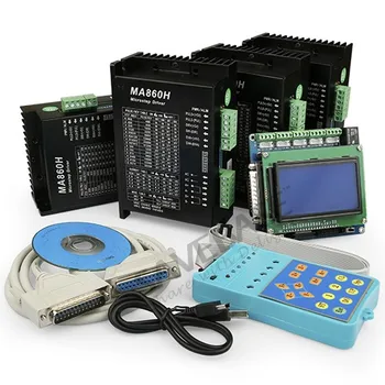 

4 Axis CNC Kit Mach3 Breakout Board And 4x Ma860H For CNC Router/Mill Retrofit