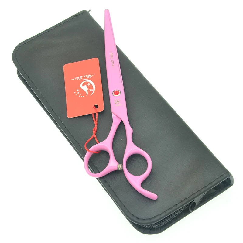 Meisha 7 inch Pink Professional Pet Dog Grooming Curved Scissors Kit Haircut Shears Set Japan 440c Animals Tesoura HB0166