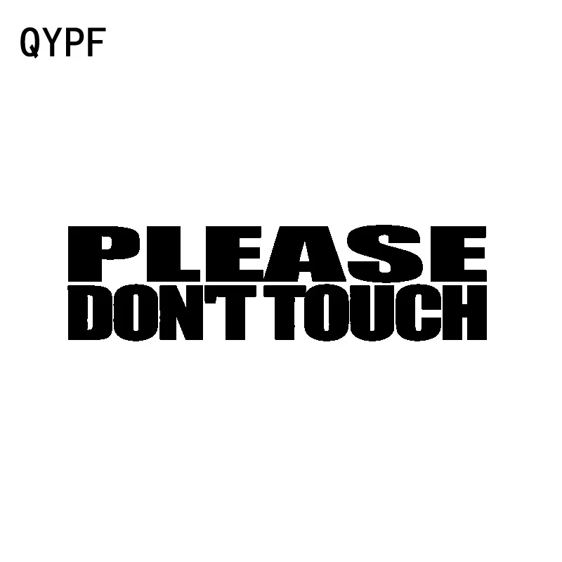 

QYPF 14.8CM*4CM Please Don't Touch Decal Black Silver Vinyl Car Sticker Decoration C15-2937