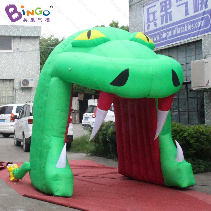 Customized 3.5X2X3 meters inflatable snake head tunnel  inflatable mascot tunnel  inflatable tunnel tent toy tents