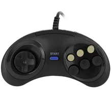 Nueva seis buttoms juego mango controlador mando pad GamePad plástico Accesorios para Sega Megadrive
