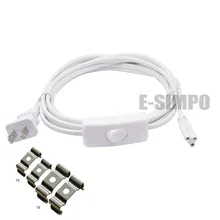 2pcs 6ft удлинитель питания для интегрированного светодиодный T5 T8 светильник, светодиодный светильник провод розетки с переключателем ВКЛ/ВЫКЛ
