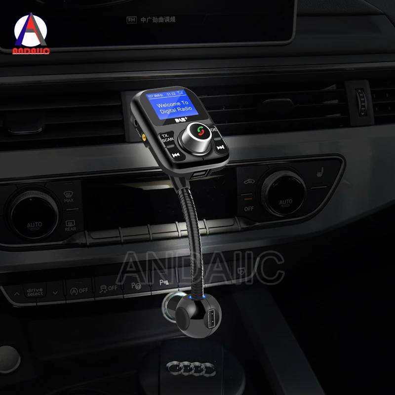 DAB радио приемник dab+ адаптер авто fm конвертер USB antena coche handsfree blutooth