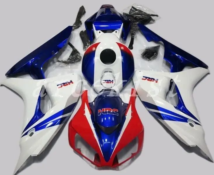 Литьевой формы мотоцикла ABS Полный обтекатели комплект Подходит для HONDA CBR1000RR 2006 2007 06 07 1000RR CBR1000 на заказ красный синий