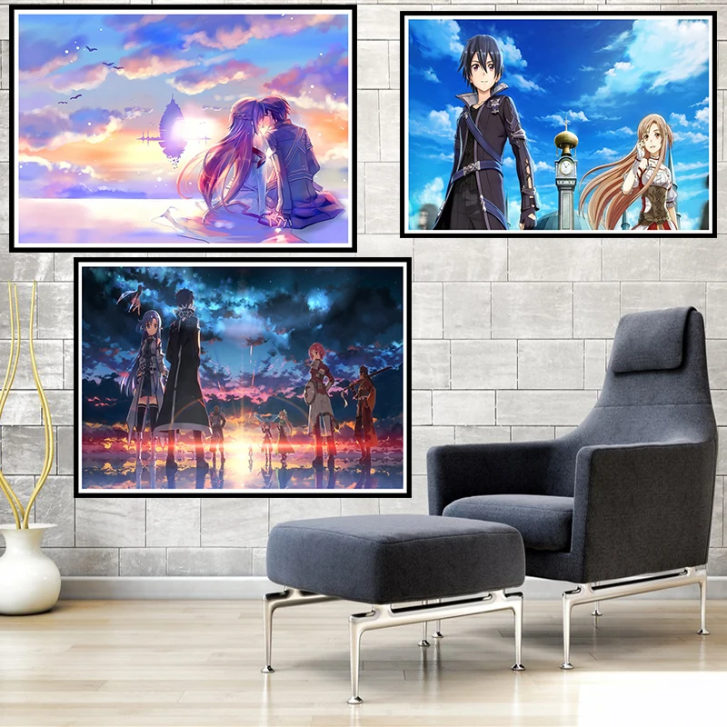Nice Anime Sword Art Online Poster Custom Poster Print Wall Poster Decor 42*30cm Nice Anime Sword Art Online Poster Custom Poster Print Wall Poster Decor 42*30cm