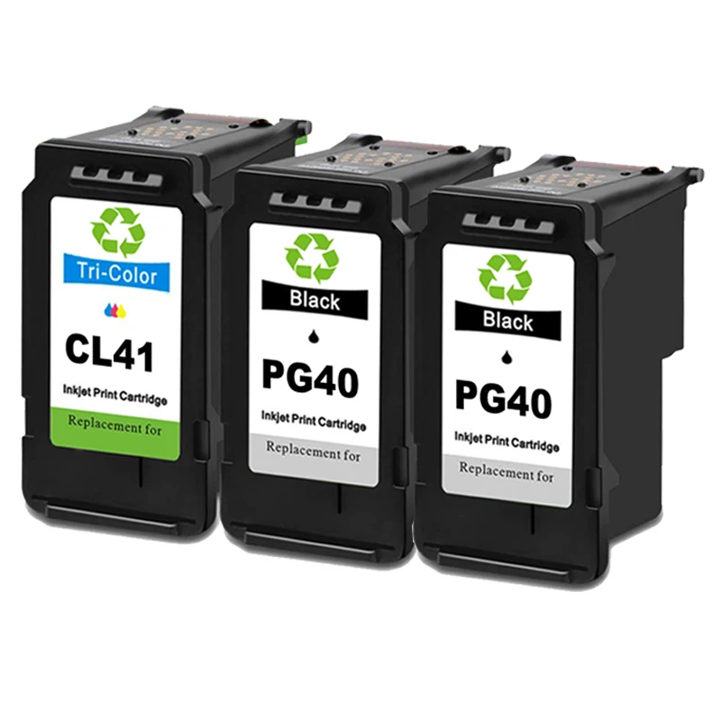 PG-40 CL-41 Remanufactured Ink Cartridges Replacement for Canon( 2b+1c) 3PAC Compatible with Pixma MP160 MP470 MX310 IP2600