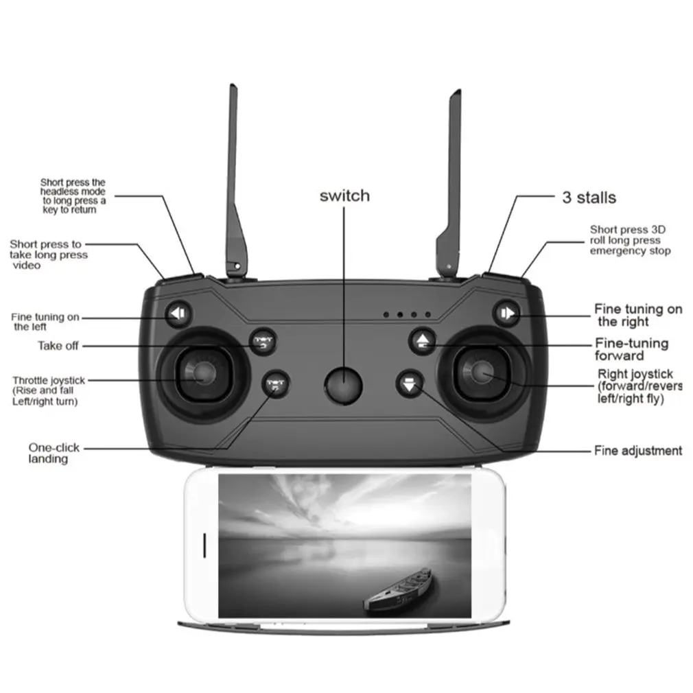 4CH RC мини-Дрон складной Дрон удержание высоты с Wifi камерой живое видео один ключ возврат Безголовый режим 3D флип модель вертолета