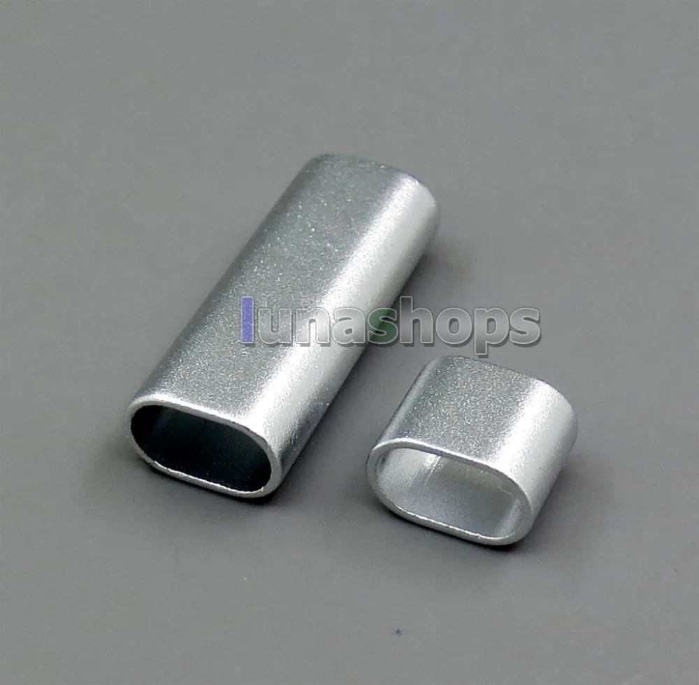 LN006155 Full Metal Headphone Audio Y Splitter Adapter For Pure Silver Flat DIY Custom Cable Dia 6 8mm 4mm