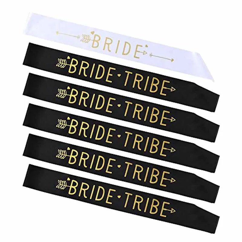 

Bride to Be Bride Tribe Sash Bachelorette hen Night Party Bridal Shower wedding Bridesmaid Decoration Gift Favor Accessories