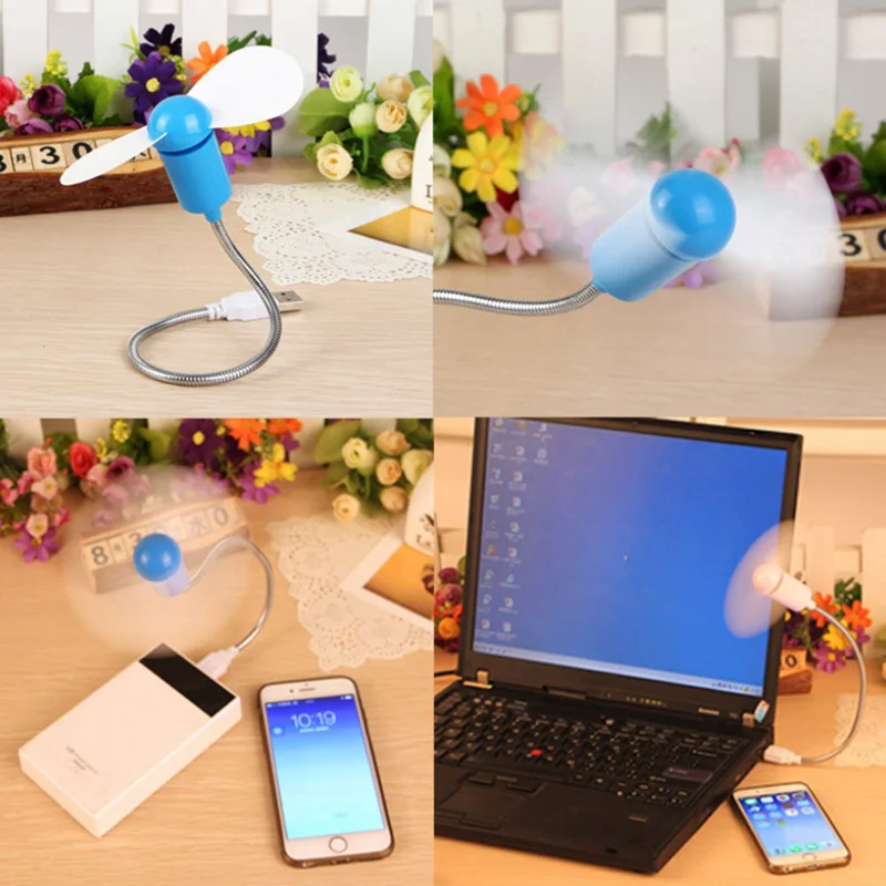 Портативный USB вентилятор для ноутбука настольного компьютера 5